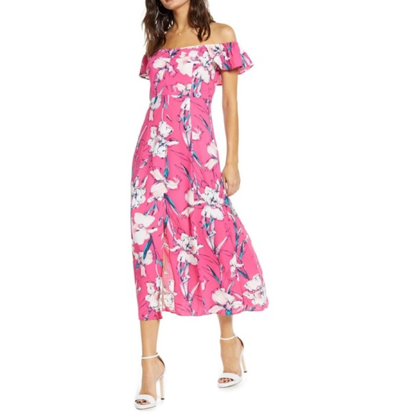 Leith Floral Detail Flower Print Dress *NWOT - Picture 2 of 6